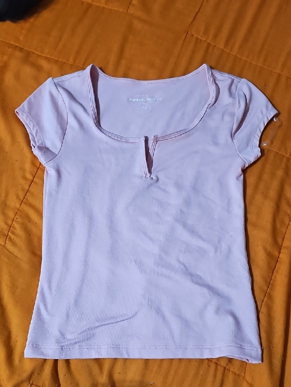 AEROPOSTALE Buttery Soft Seamless Top, Short Sleeve, Pink Sz XS!!